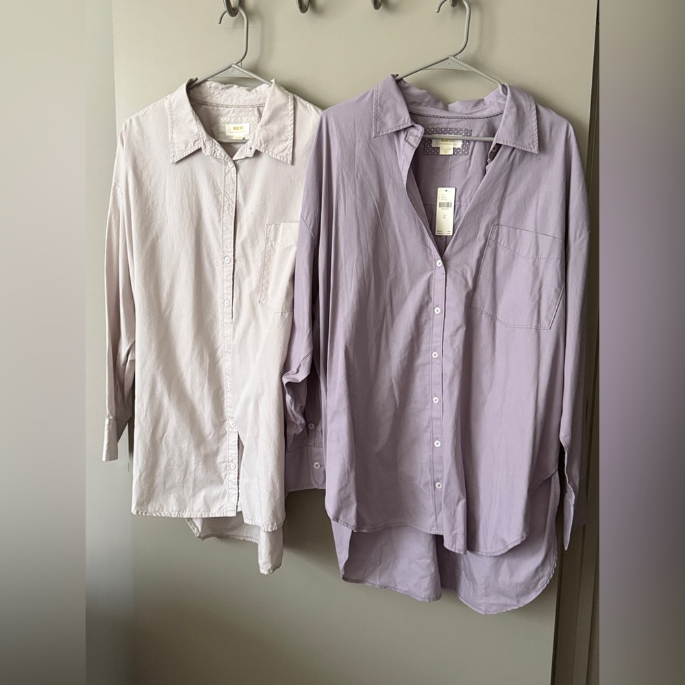 The Bennet Buttondown Shirts by Maeve Bundle - Grey and Lilac